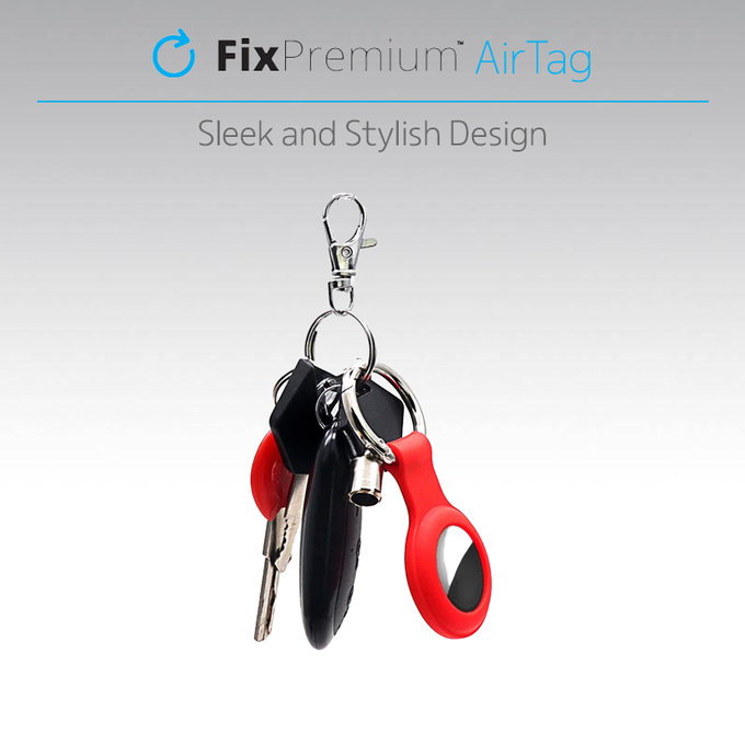 Силиконов ключодържател за AirTag, тъмно зелен, dark Зелен, Green, FixPremium