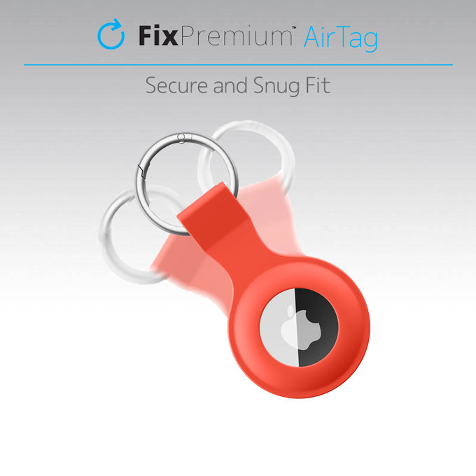 Силиконов ключодържател за AirTag, тъмно зелен, dark Зелен, Green, FixPremium
