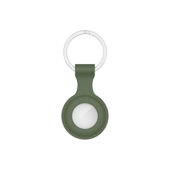 Силиконов ключодържател за AirTag, тъмно зелен, dark Зелен, Green, FixPremium
