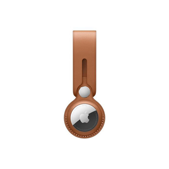 Кожен ключодържател за AirTag, Кафяв, Brown, FixPremium