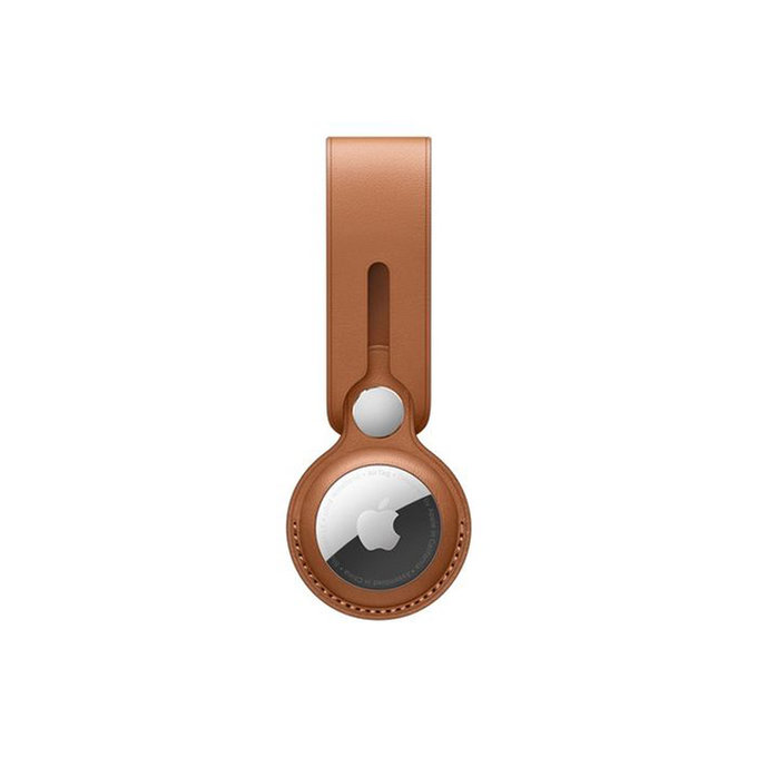Кожен ключодържател за AirTag, Кафяв, Brown, FixPremium