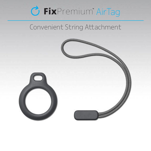 Калъф с връзка за AirTag, Черно, Black, FixPremium