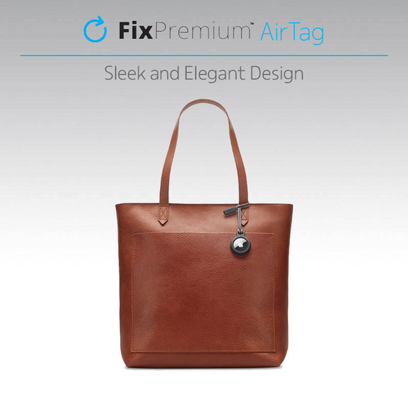 Калъф с връзка за AirTag, Черно, Black, FixPremium