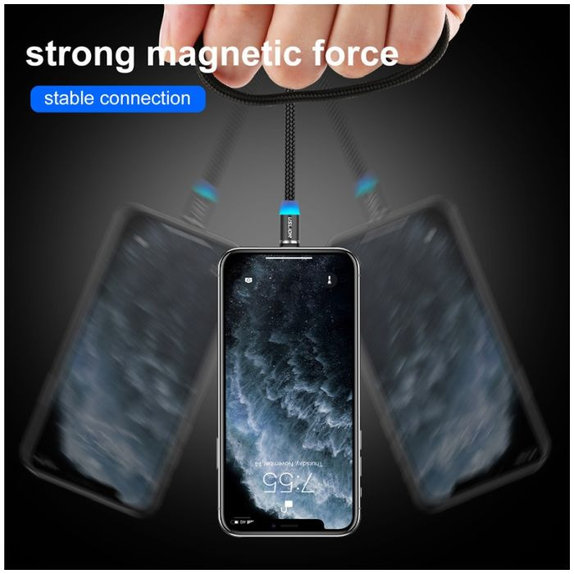 USB-C / USB магнитен кабел, 1m, Синьо, Blue, USLION