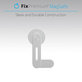 MagSafe държач за iPhone за лаптоп, Cребрист, Silver, FixPremium