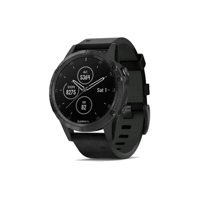 Кожена каишка за Garmin (QuickFit 26mm), Черно, Black, FixPremium