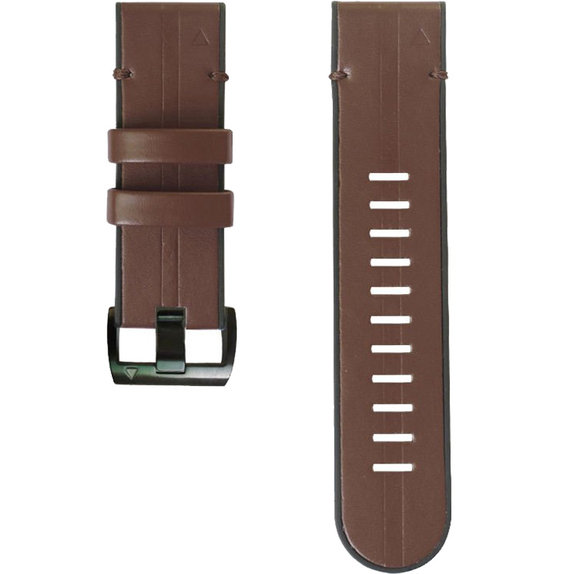 Кожена каишка за Garmin (QuickFit 22mm), Кафяв, Brown, FixPremium