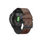 Кожена каишка за Garmin (QuickFit 22mm), Кафяв, Brown, FixPremium