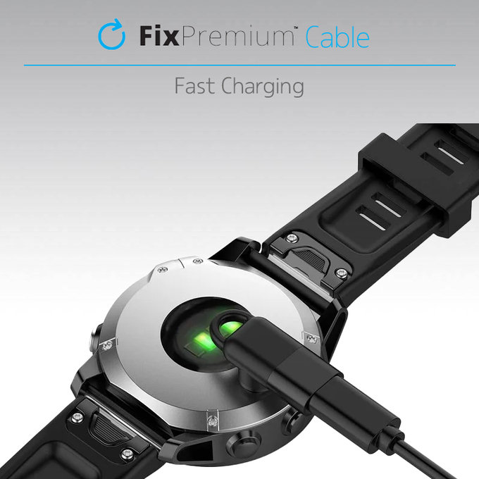Преходник USB-C за Garmin порт за часовник, Черно, Black, FixPremium