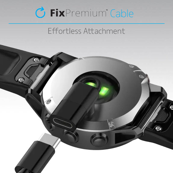 Преходник USB-C за Garmin порт за часовник, Черно, Black, FixPremium