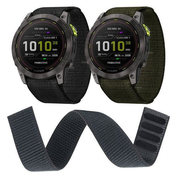 Найлонова каишка за Garmin (22mm), Черно, Black, FixPremium