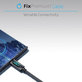USB-C / USB кабел с Power Delivery функция, 1m, Черно, Black, FixPremium
