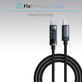 USB-C / USB кабел с Power Delivery функция, 1m, Черно, Black, FixPremium