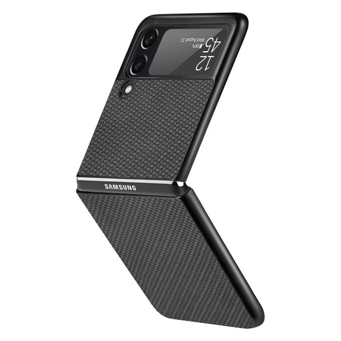 Калъф Carbon за Samsung Z Flip 4, Черно, Black