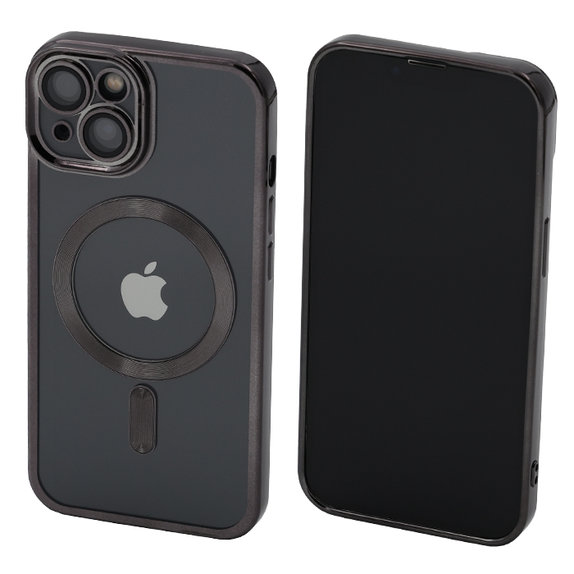 Калъф Crystal с MagSafe за iPhone 13 & 14, Черно, Black