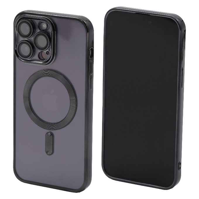 Калъф Crystal с MagSafe за iPhone 13 Pro Max, Черно, Black