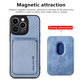 Карбонов калъф с MagSafe портфейл за iPhone 12 mini, Черно, Black