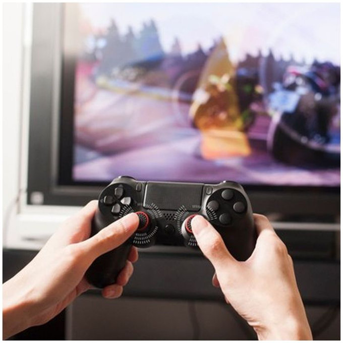 Грип капачки за контролер PS4/PS5 комплект 2 бр., прозрачно черен, Прозрачен, Transparent black, FixPremium