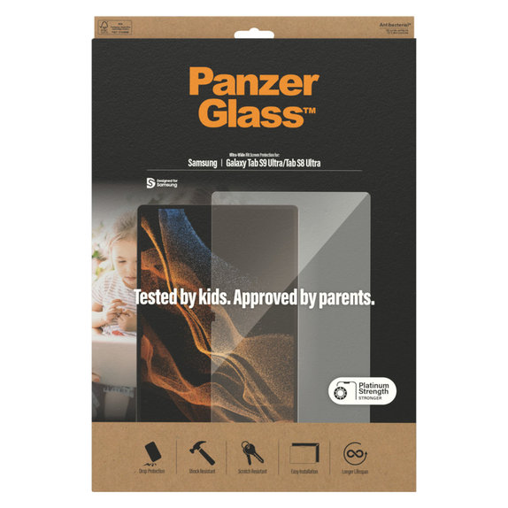 Закалено стъкло UWF за Samsung Galaxy Tab S9 Ultra/Tab S8 Ultra, Прозрачно, PanzerGlass