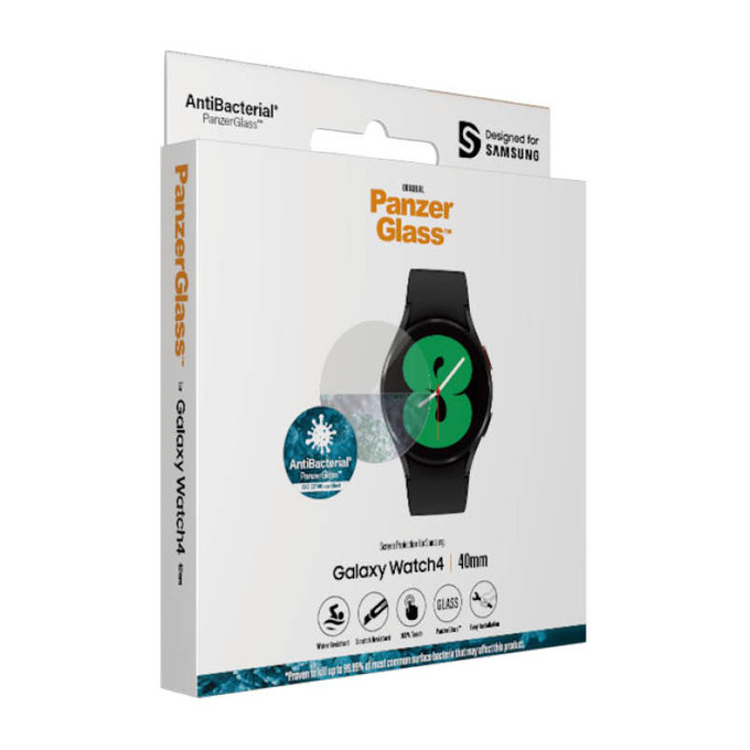 Закалено стъкло Flat Glass AB за Samsung Galaxy Watch 4 40 mm, Прозрачно, PanzerGlass