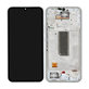 дисплей за Samsung A34 5G A346B, Тъчскрийн и рамка, GH82-31200B, GH82-31201B, Сребро, Silver, Genuine Service Pack