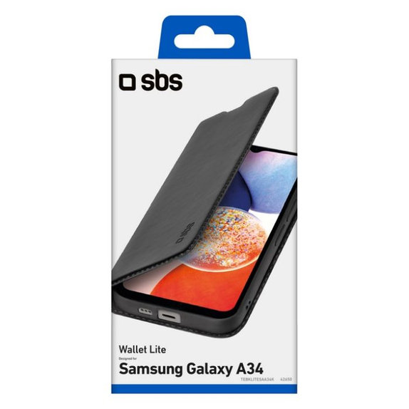 Калъф Book Wallet Lite за Samsung A34 5G, Черно, Black