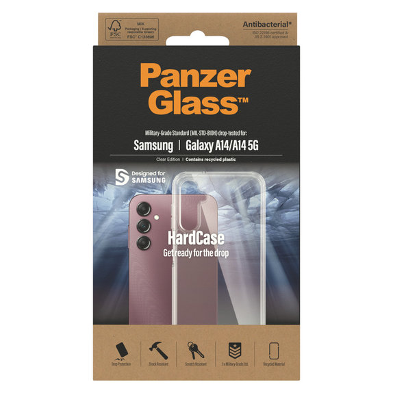 Калъф HardCase AB за Samsung Galaxy A14/A14 5G, Прозрачно, PanzerGlass