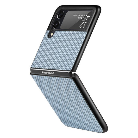Калъф въглероден за Samsung Galaxy Z Flip 2, Синьо, FixPremium