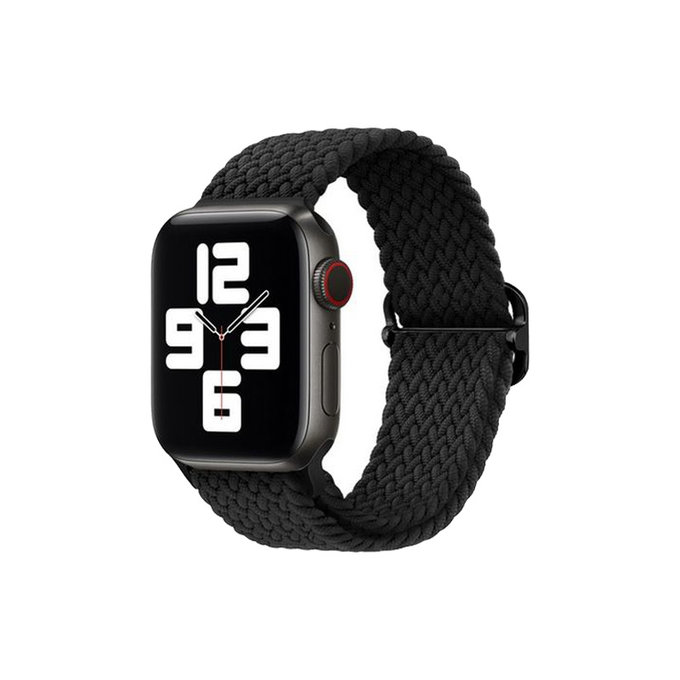 Каишка Solo Loop за Apple Watch (42, 44, 45 и 49mm), Черно, Black, FixPremium