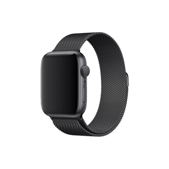 Каишка Milanese Loop за Apple Watch (42, 44, 45 и 49mm), Черно, Black, FixPremium
