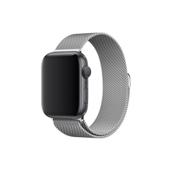 Каишка Milanese Loop за Apple Watch (42, 44, 45 и 49mm), сребърен, silver, FixPremium