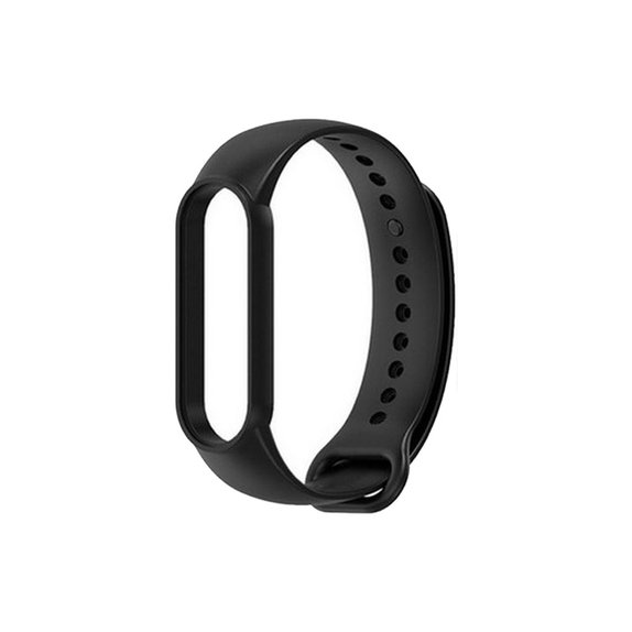 Силиконова каишка за Xiaomi Mi Band (5/6/7/7 NFC), Черно, Black, FixPremium