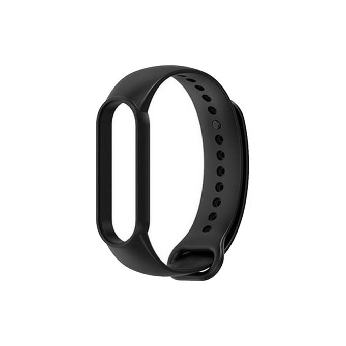 Силиконова каишка за Xiaomi Mi Band (5/6/7/7 NFC), Черно, Black, FixPremium