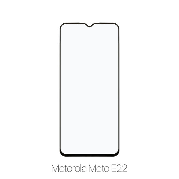 Закалено стъкло FullCover за Motorola Moto E22, FixPremium