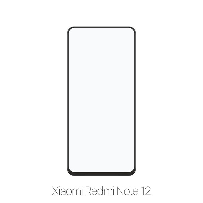 Закалено стъкло FullCover за Xiaomi Червено, Redmi Note 12, FixPremium