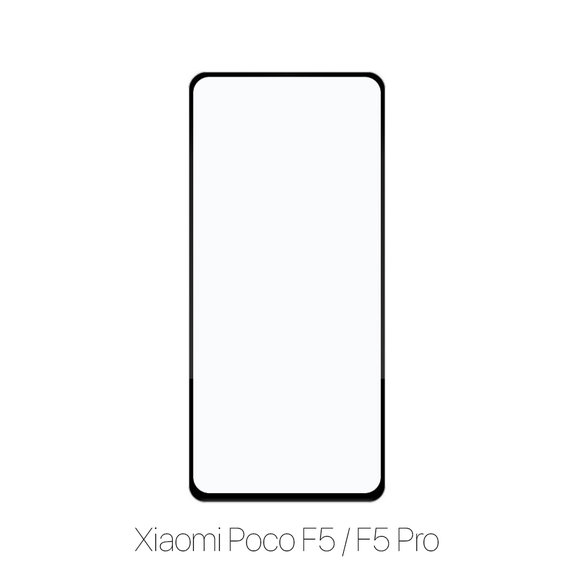 Закалено стъкло FullCover за Poco F5 и F5 Pro, FixPremium