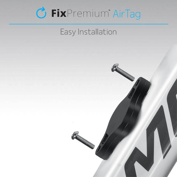 Монтаж за Apple AirTag за велосипед, Черно, Black, FixPremium