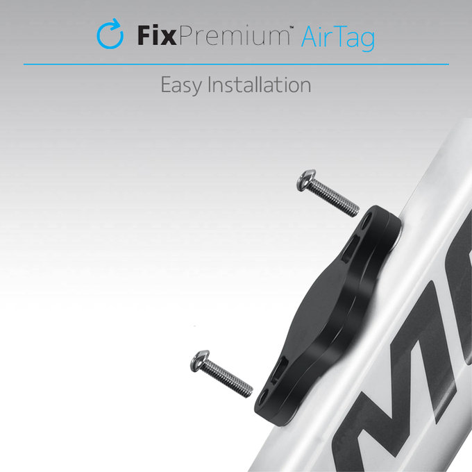 Монтаж за Apple AirTag за велосипед, Черно, Black, FixPremium