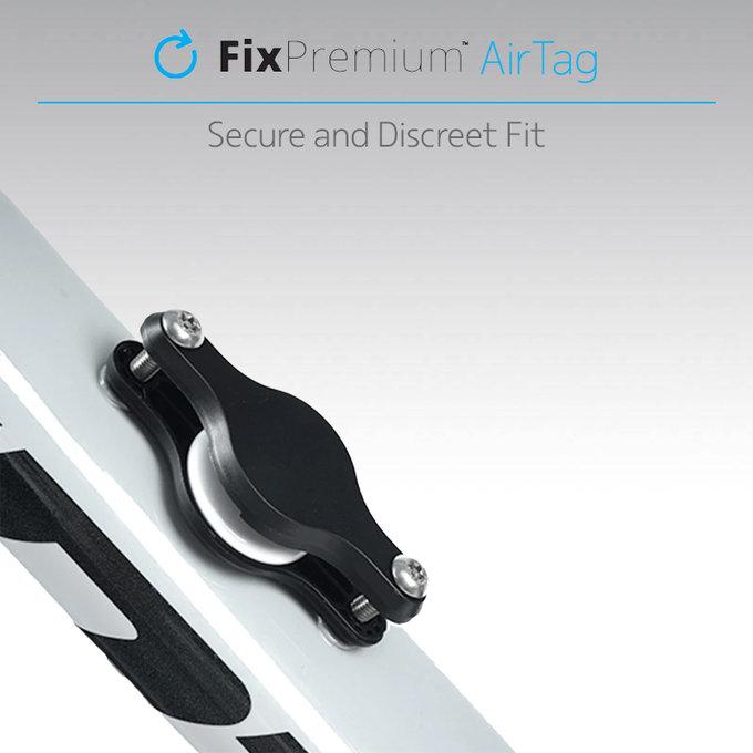 Монтаж за Apple AirTag за велосипед, Черно, Black, FixPremium