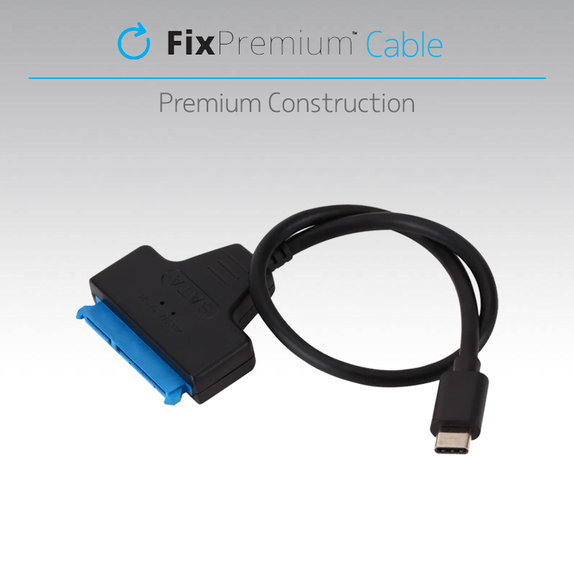 USB / SATA 2.5" кабел, Черно, Black, FixPremium