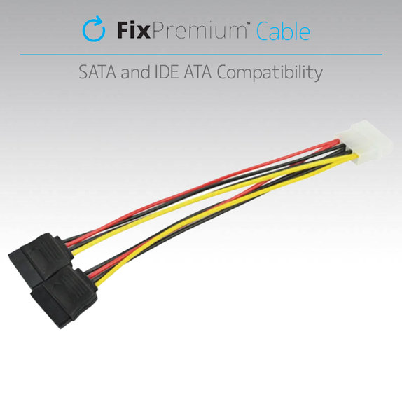 Захранващ кабел IDE ATA / 2x SATA, FixPremium