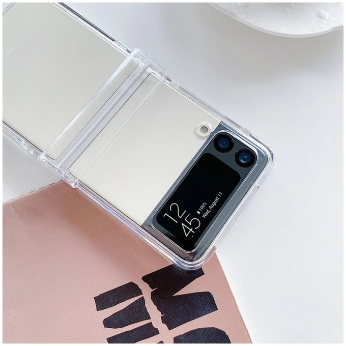 Силиконов калъф за Samsung Z Flip 4, Прозрачен, Transparent