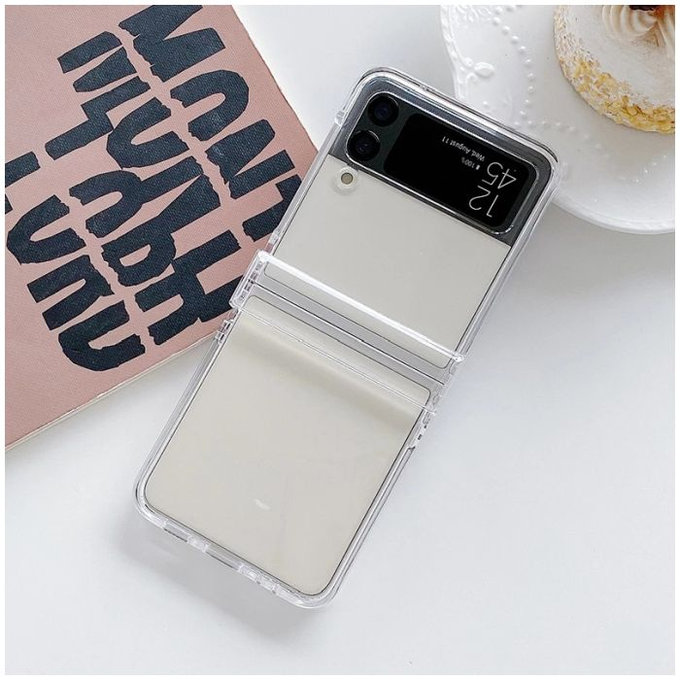 Силиконов калъф за Samsung Z Flip 4, Прозрачен, Transparent