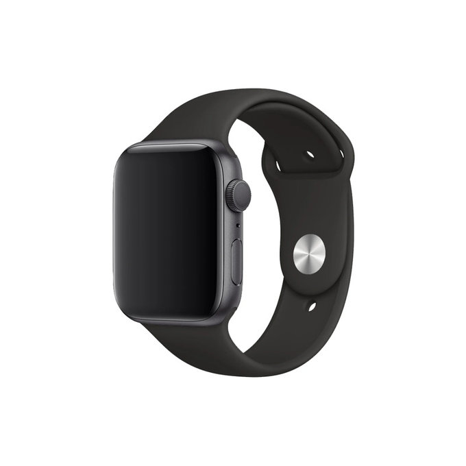 Силиконова каишка за Apple Watch (42, 44, 45 и 49mm), Черно, Black, FixPremium