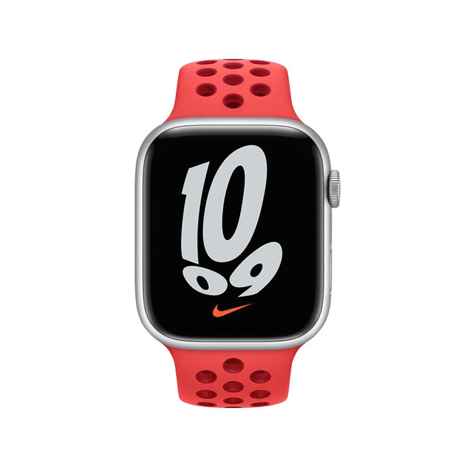 Силиконова спортна каишка за Apple Watch (42, 44, 45 и 49mm), Червено, Red, FixPremium