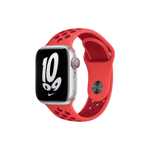 Силиконова спортна каишка за Apple Watch (42, 44, 45 и 49mm), Червено, Red, FixPremium