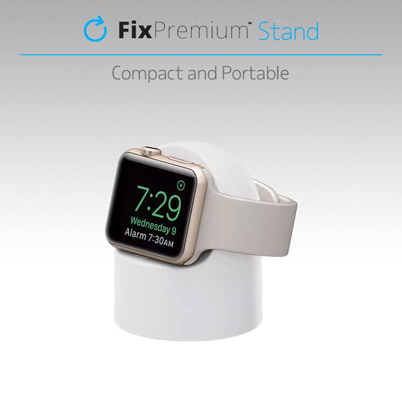 Силиконова стойка за Apple Watch, Черно, Black, FixPremium