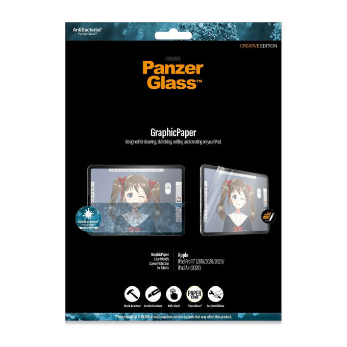Защитно фолио GraphicPaper Case Friendly AB за iPad Pro 11''/Air 10,9'', Прозрачно, PanzerGlass
