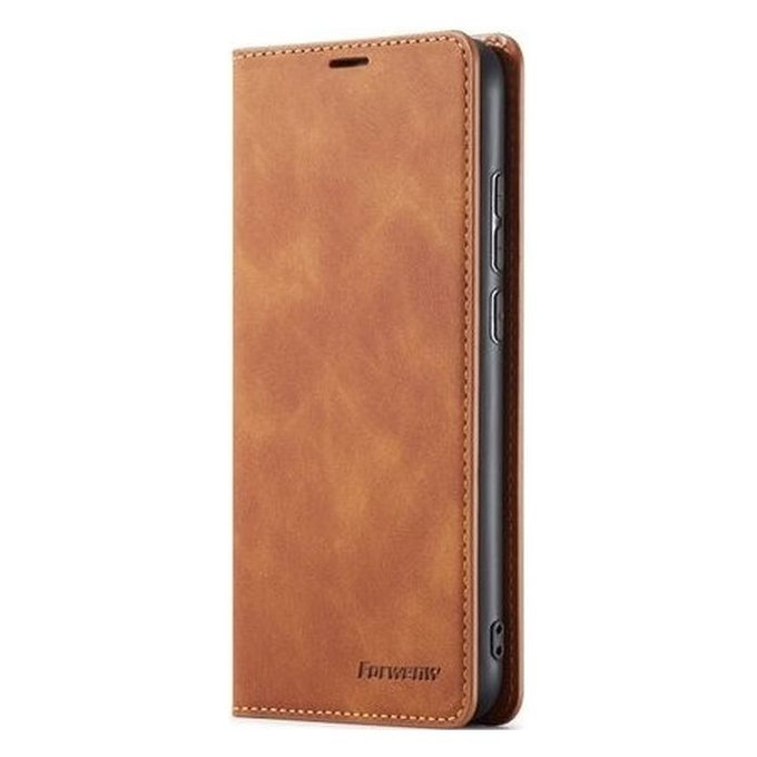 Калъф Business Wallet за iPhone 14 Plus, Кафяв, Brown, FixPremium