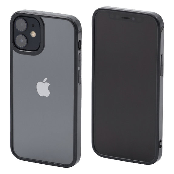 Калъф Invisible за iPhone 12 mini, Черно, Black, FixPremium